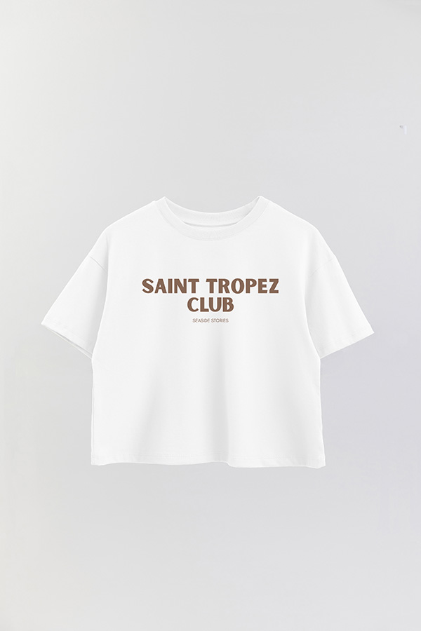 REMERA CROP ESTAMPADA BD ST TROPEZ
