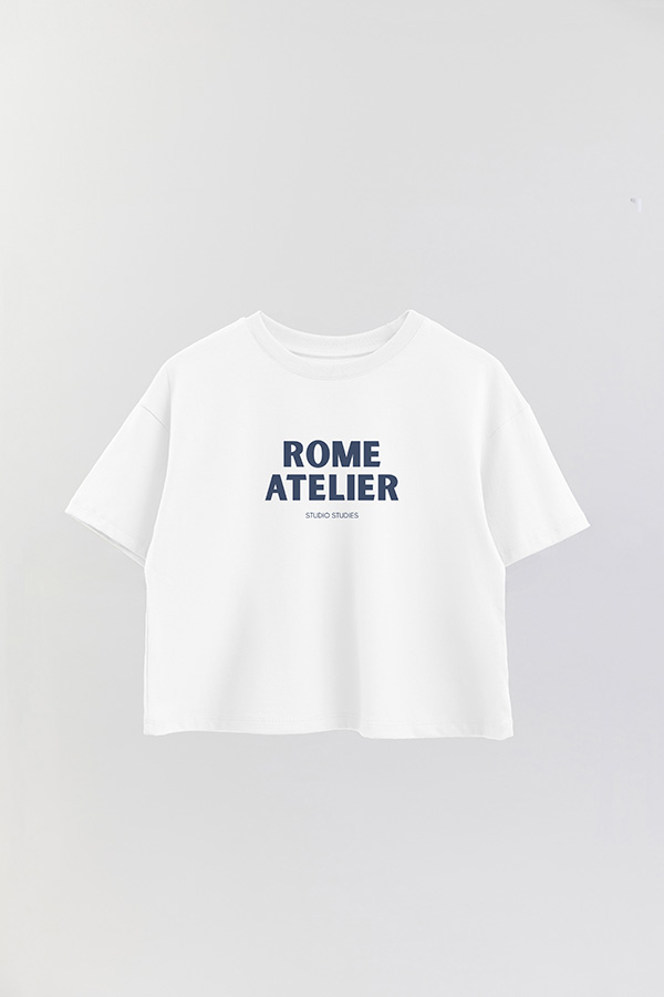 REMERA CROP ESTAMPADA BD ROME ATELIER