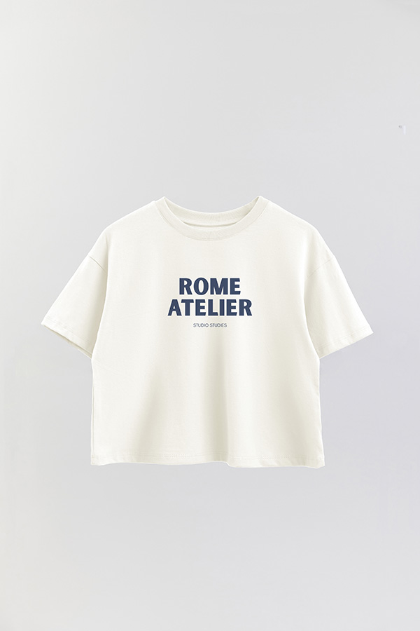 REMERA CROP ESTAMPADA BD ROME ATELIER