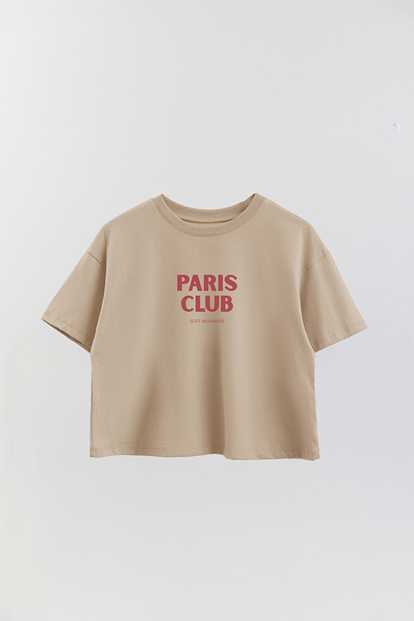 REMERA CROP ESTAMPADA BD PARIS CLUB