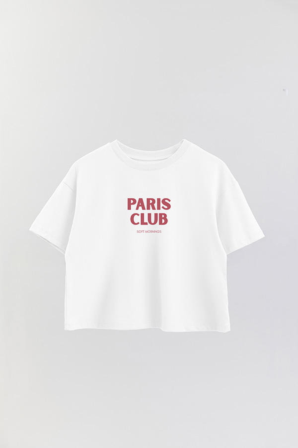 REMERA CROP ESTAMPADA BD PARIS CLUB