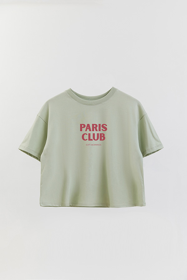 REMERA CROP ESTAMPADA BD PARIS CLUB