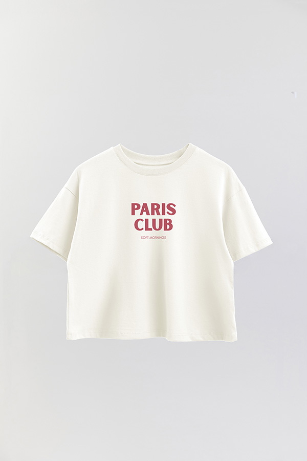 REMERA CROP ESTAMPADA BD PARIS CLUB