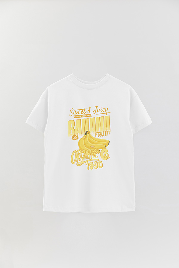 REMERA OVER ESTAMPADA BANANA 3