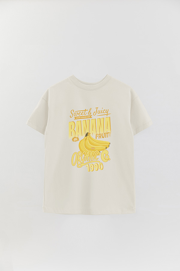 REMERA OVER ESTAMPADA BANANA 3