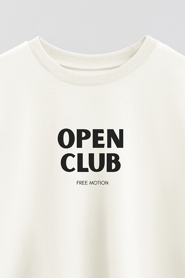 REMERA CROP ESTAMPADA BD OPEN CLUB