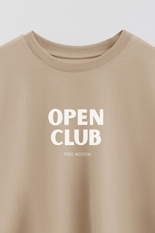 REMERA CROP ESTAMPADA BD OPEN CLUB