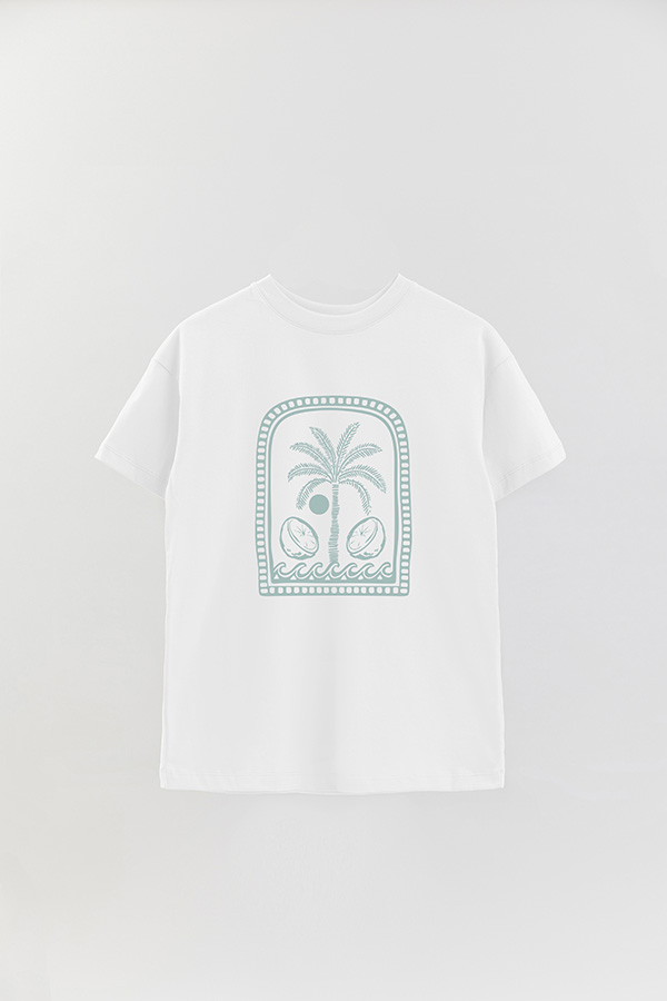 REMERA OVER ESTAMPADA PALM ARCH