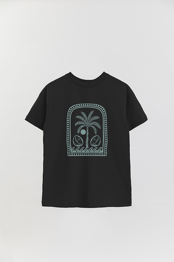 REMERA OVER ESTAMPADA PALM ARCH