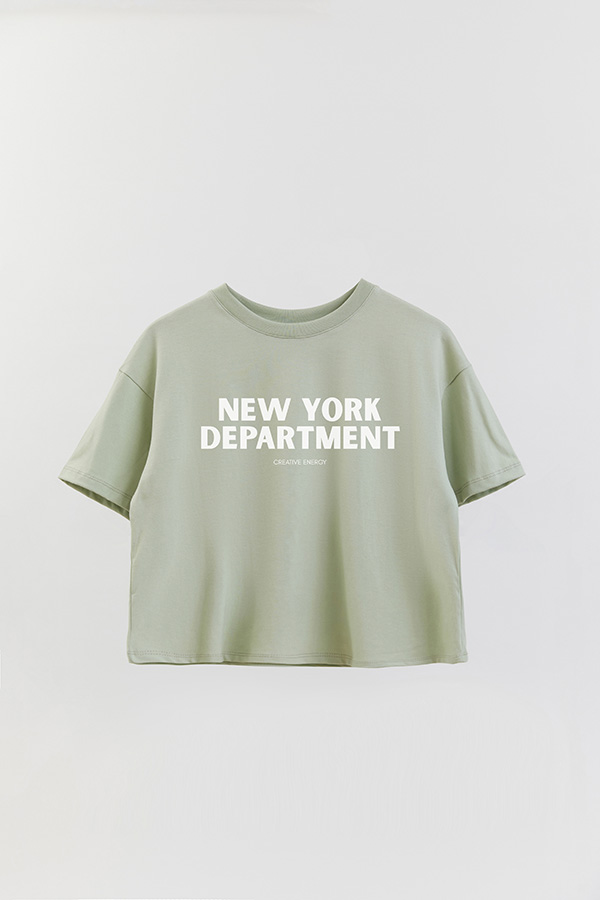REMERA CROP ESTAMPADA BD NY DEPARTMENT