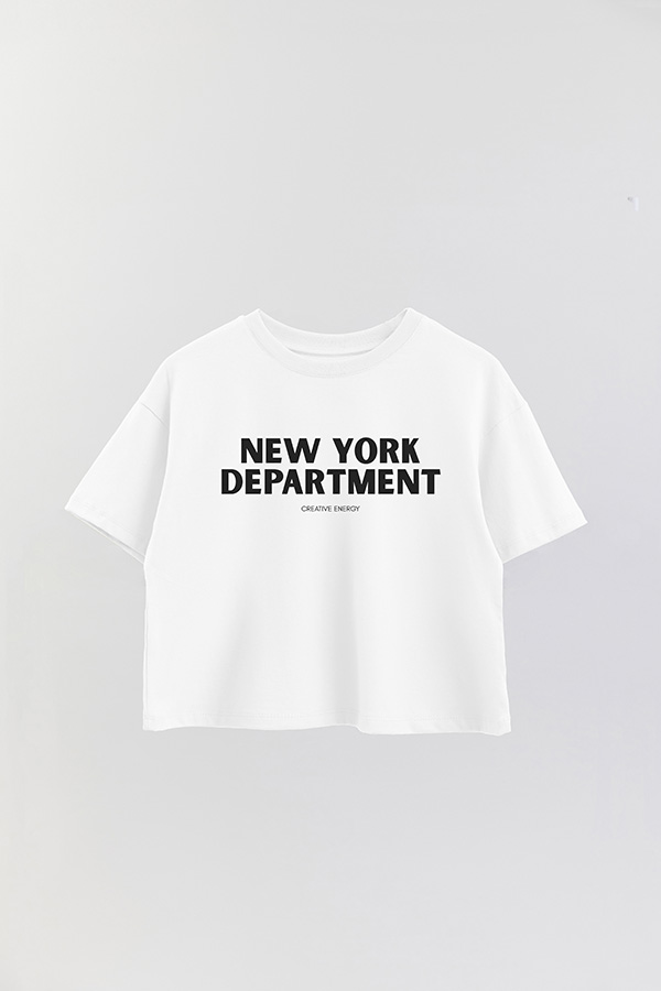 REMERA CROP ESTAMPADA BD NY DEPARTMENT