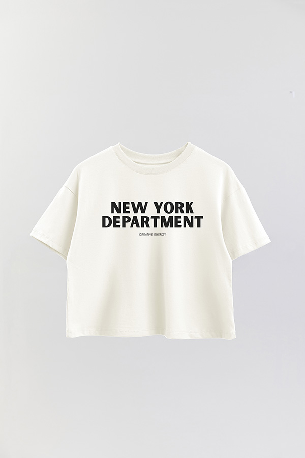 REMERA CROP ESTAMPADA BD NY DEPARTMENT
