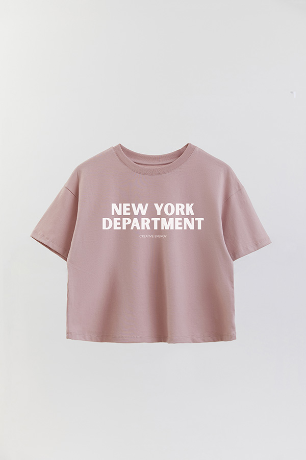 REMERA CROP ESTAMPADA BD NY DEPARTMENT