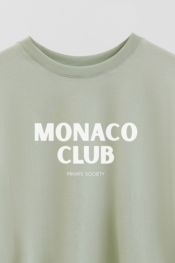 REMERA CROP ESTAMPADA BD MONACO CLUB