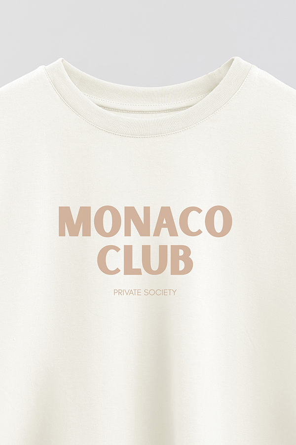 REMERA CROP ESTAMPADA BD MONACO CLUB