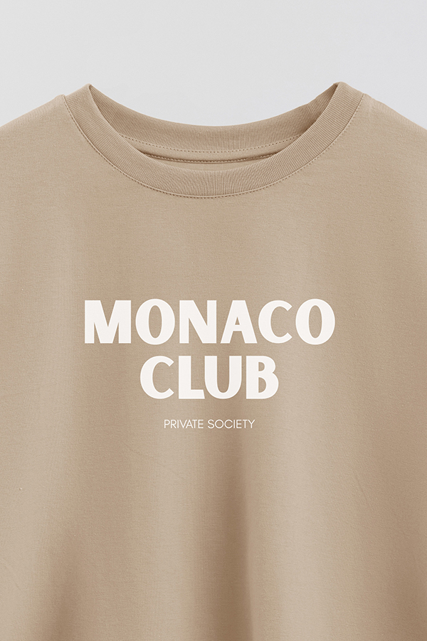 REMERA CROP ESTAMPADA BD MONACO CLUB