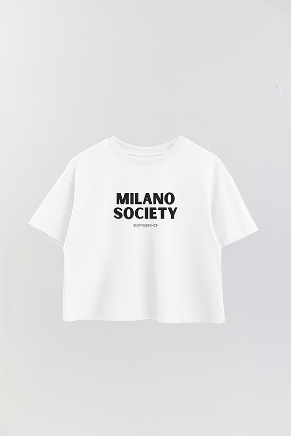 REMERA CROP ESTAMPADA BD MILANO