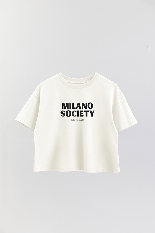 REMERA CROP ESTAMPADA BD MILANO