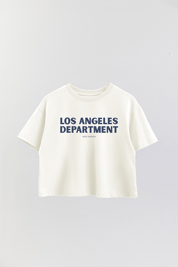 REMERA CROP ESTAMPADA BD LA DEPARTMENT
