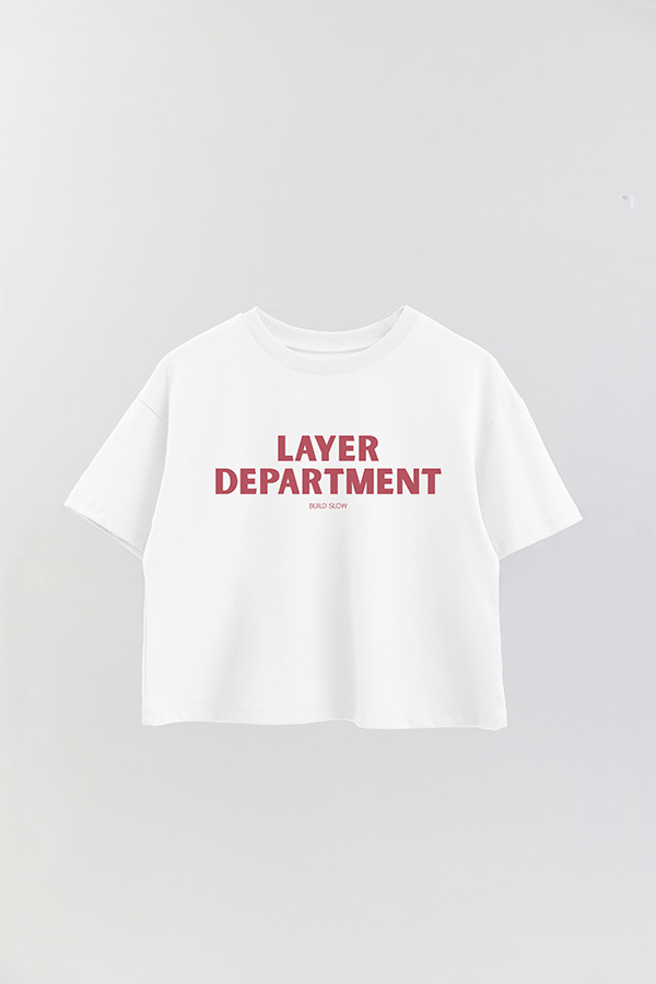 REMERA CROP ESTAMPADA BD LAYER DEPT