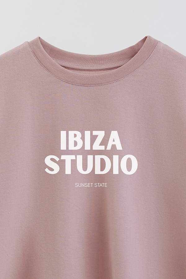 REMERA CROP ESTAMPADA BD IBIZA STUDIO