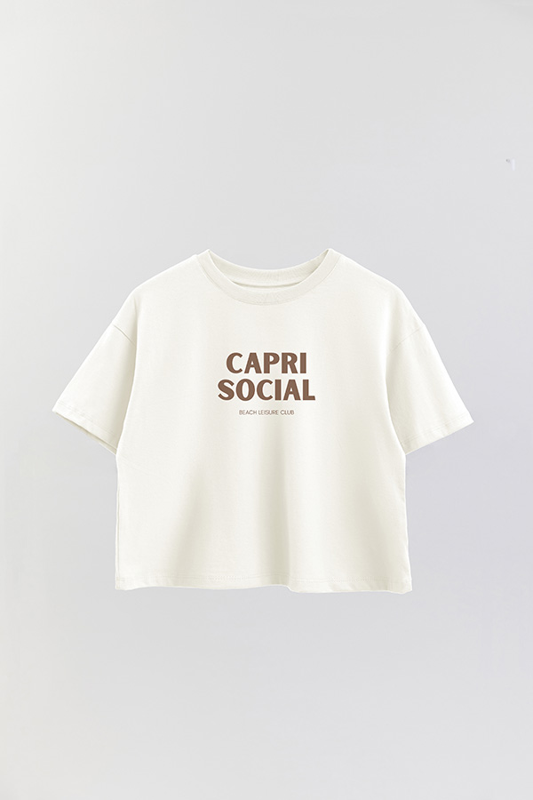 REMERA CROP ESTAMPADA BD CAPRI