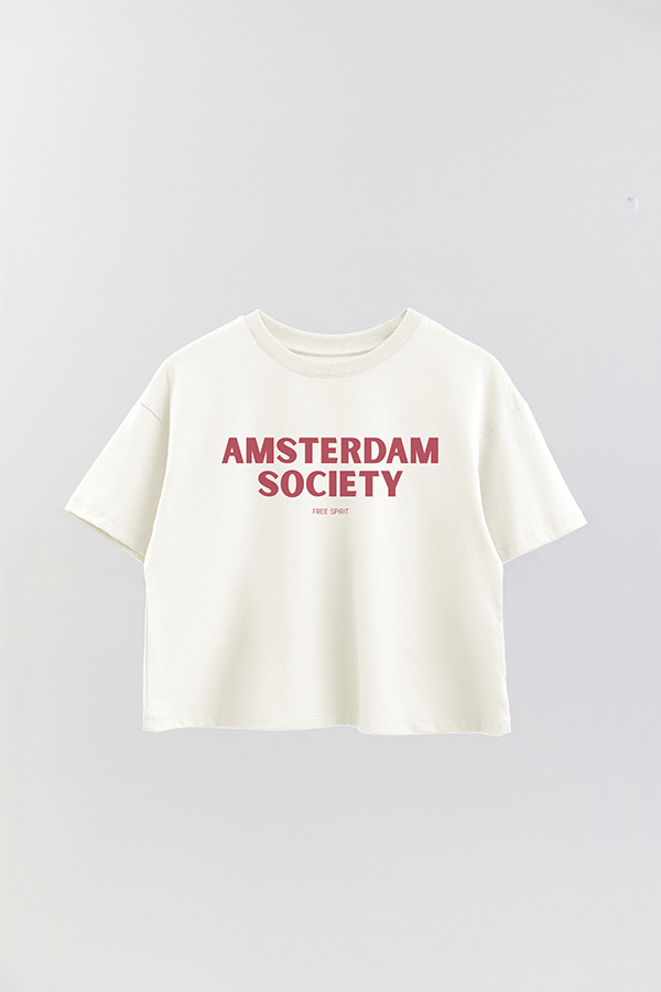 REMERA CROP ESTAMPADA BD AMSTERDAM