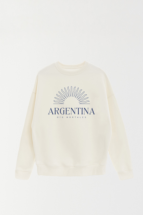 BUZO CREWNECK ESTAMPADO ARG MS OID MORTALES