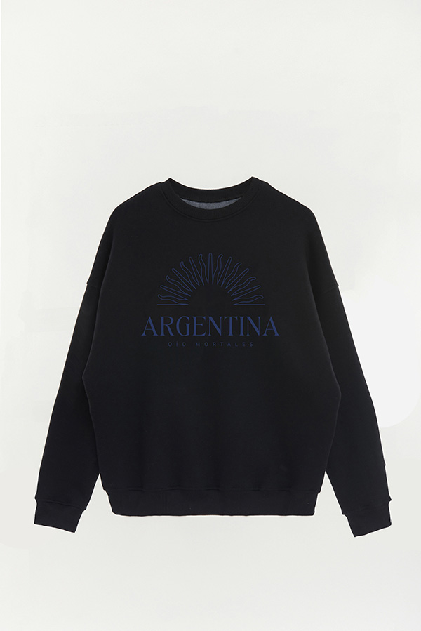 BUZO CREWNECK ESTAMPADO ARG MS OID MORTALES