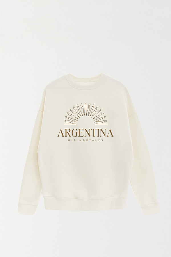 BUZO CREWNECK ESTAMPADO ARG MS OID MORTALES