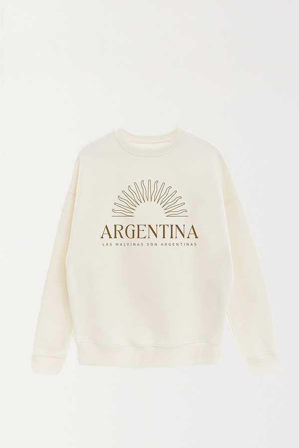 BUZO CREWNECK ESTAMPADO ARG MS LAS MALVINAS