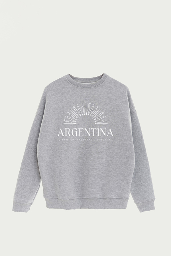BUZO CREWNECK ESTAMPADO ARG MS LIBERTAD