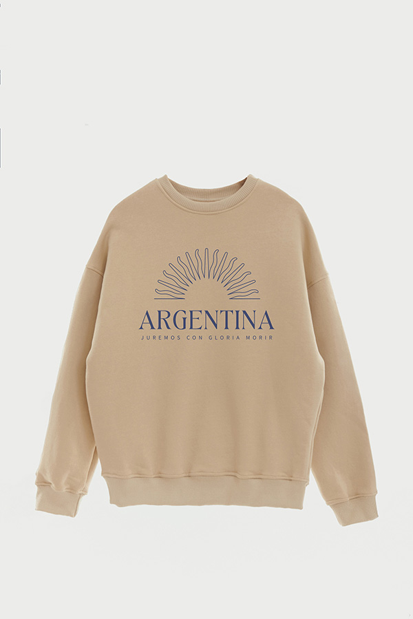 BUZO CREWNECK ESTAMPADO ARG MS JUREMOS