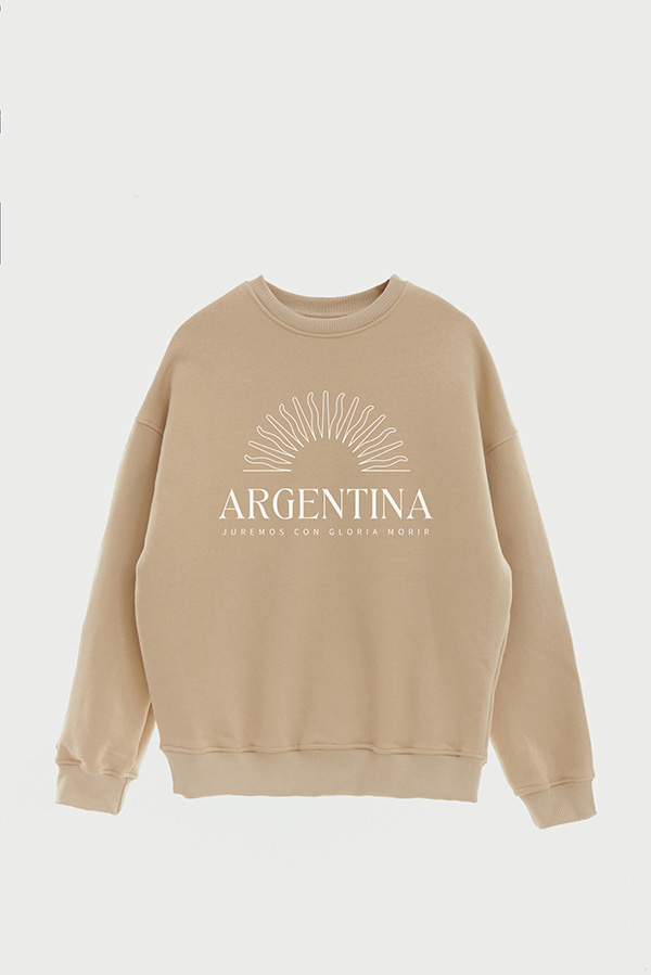 BUZO CREWNECK ESTAMPADO ARG MS JUREMOS