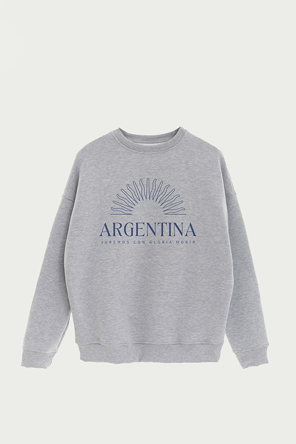 BUZO CREWNECK ESTAMPADO ARG MS JUREMOS