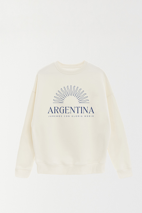 BUZO CREWNECK ESTAMPADO ARG MS JUREMOS
