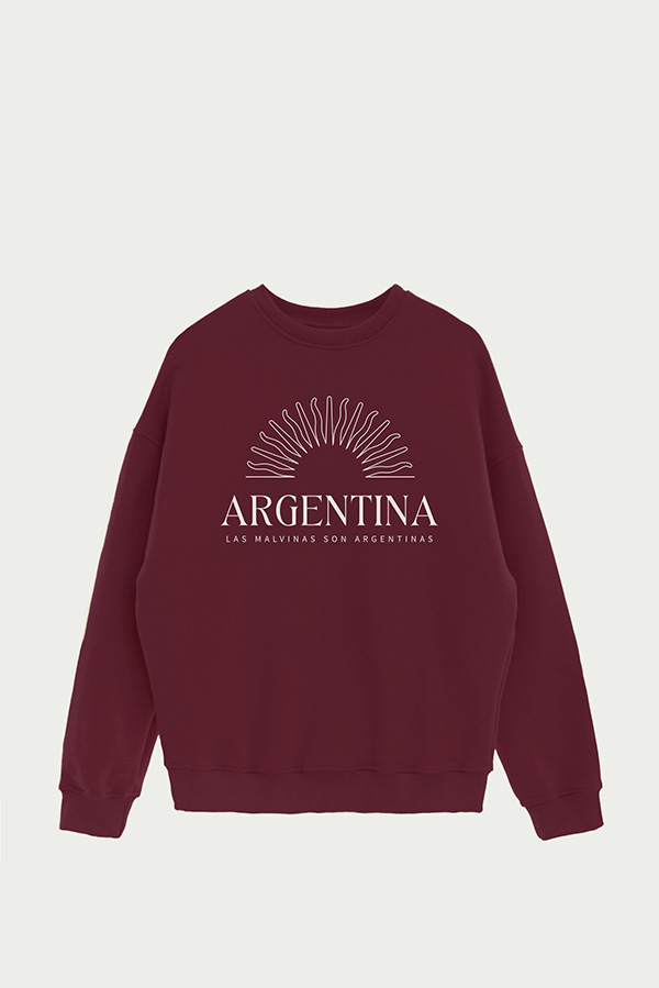 BUZO CREWNECK ESTAMPADO ARG MS LAS MALVINAS