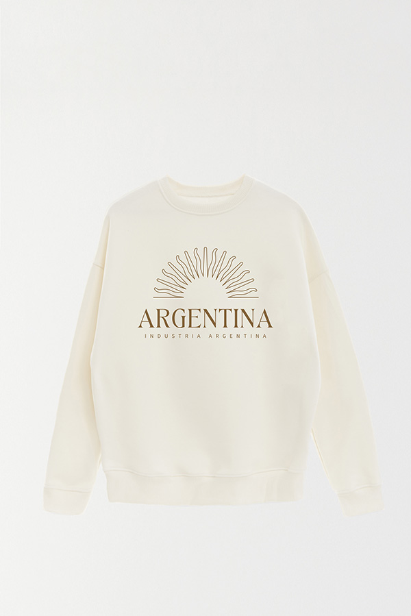 BUZO CREWNECK ESTAMPADO ARG MS INDUSTRIA ARGENTINA