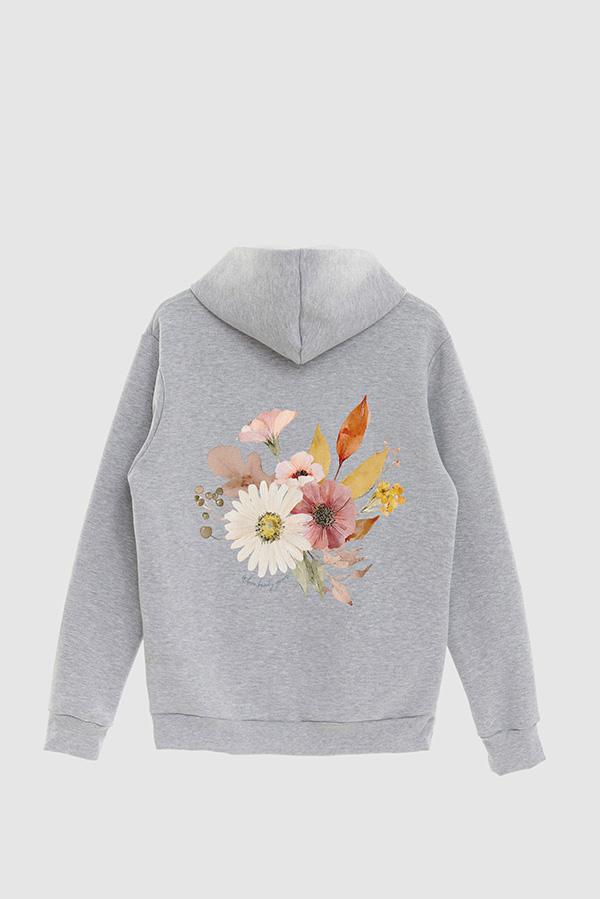 HOODIE FB ESTAMPADO FLORAL WHERE BEAUTY GROWS