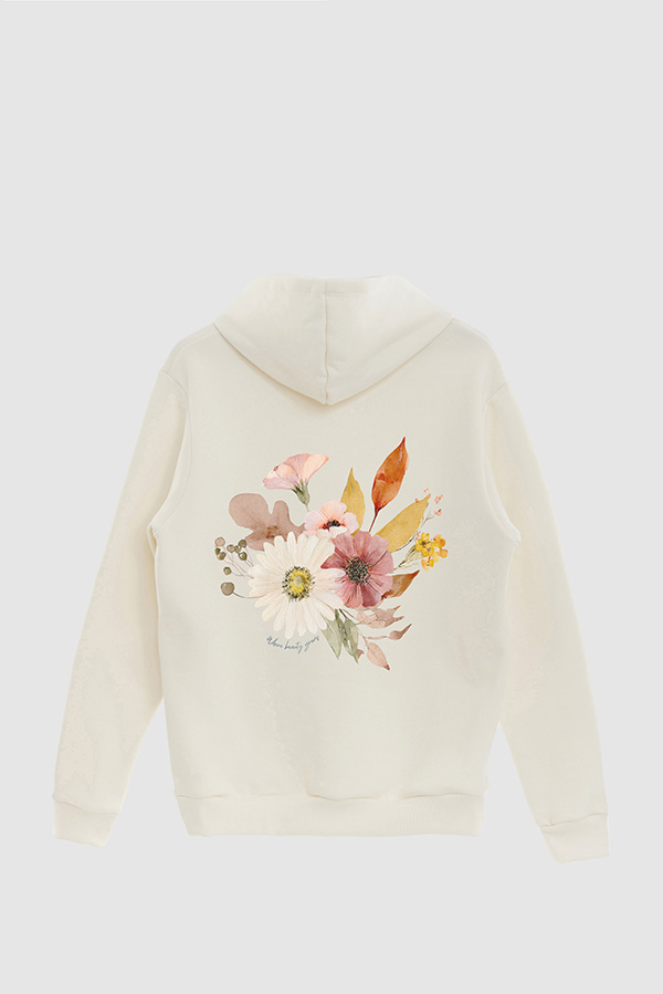 HOODIE FB ESTAMPADO FLORAL WHERE BEAUTY GROWS