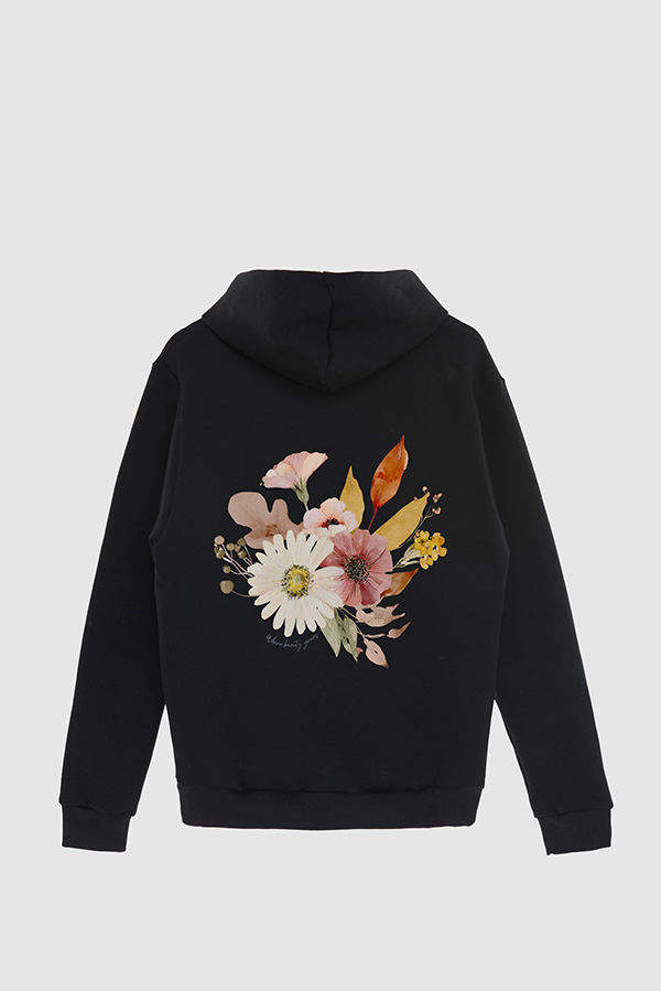 HOODIE FB ESTAMPADO FLORAL WHERE BEAUTY GROWS
