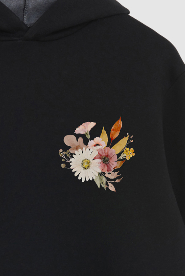 HOODIE FB ESTAMPADO FLORAL WHERE BEAUTY GROWS