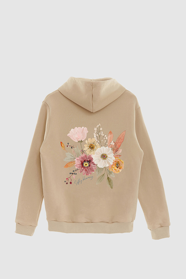 HOODIE FB ESTAMPADO FLORAL SOFTLY BLOOMING