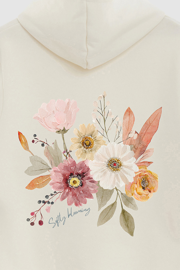HOODIE FB ESTAMPADO FLORAL SOFTLY BLOOMING