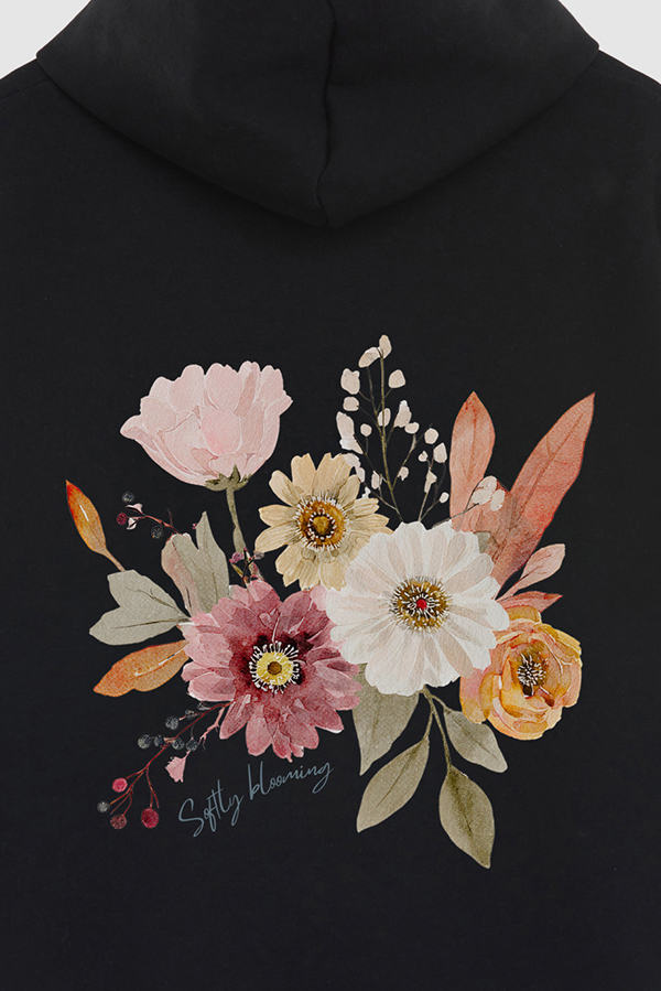 HOODIE FB ESTAMPADO FLORAL SOFTLY BLOOMING