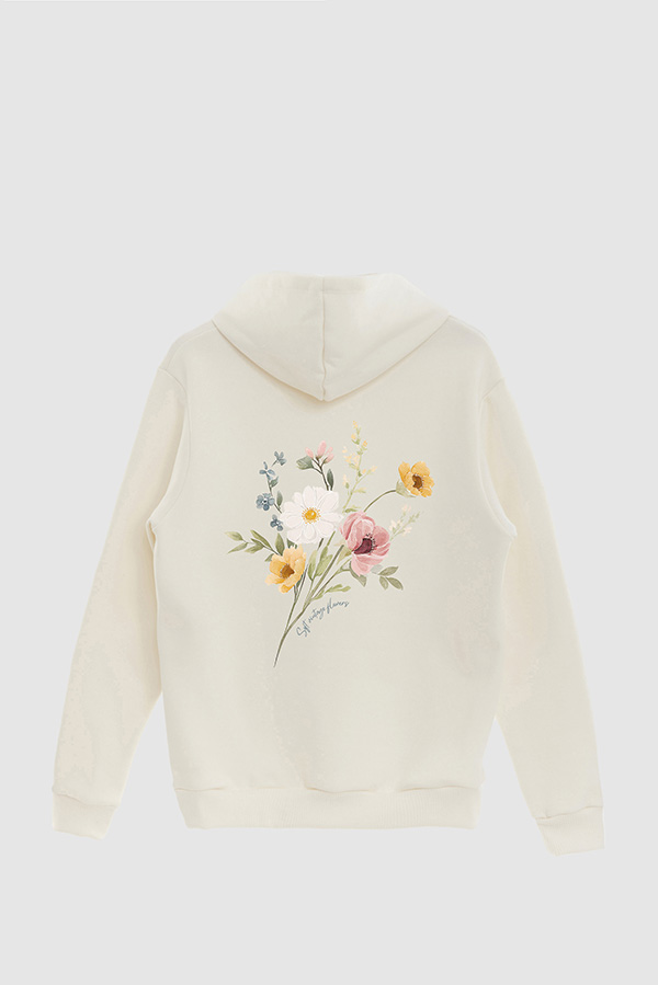 HOODIE FB ESTAMPADO FLORAL SOFT VINTAGE FLOWER