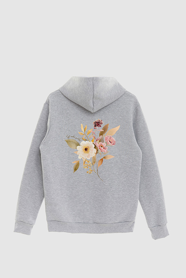 HOODIE FB ESTAMPADO FLORAL SOFT AMBER PETALS