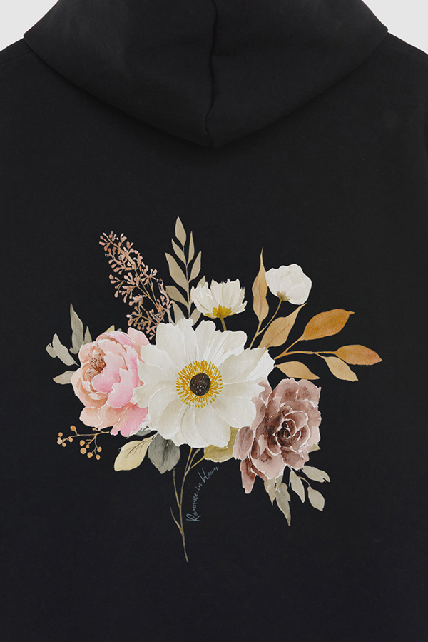 HOODIE FB ESTAMPADO FLORAL ROMANCE IN BLOOM