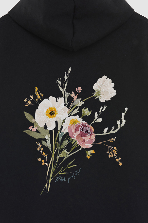 HOODIE FB ESTAMPADO FLORAL PETAL PERFECTION