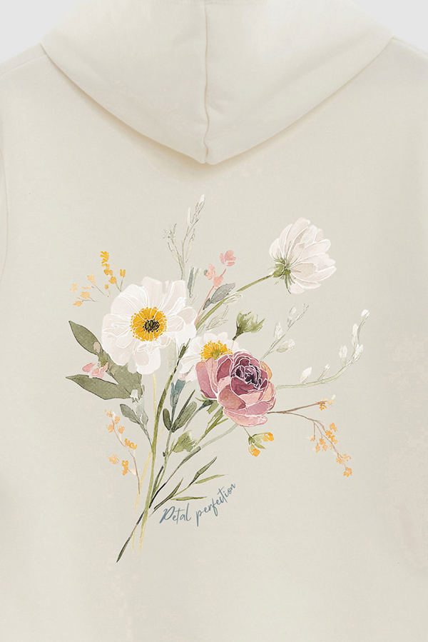 HOODIE FB ESTAMPADO FLORAL PETAL PERFECTION
